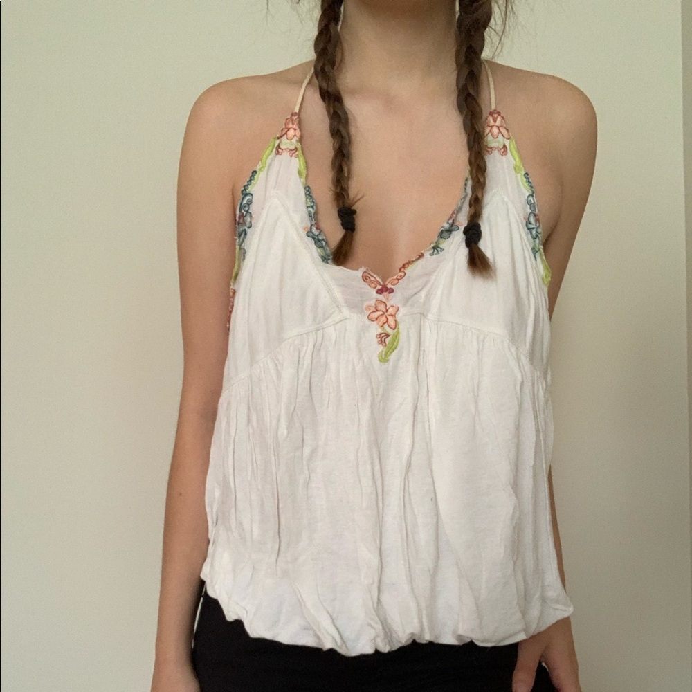 Free People Boho White Top
